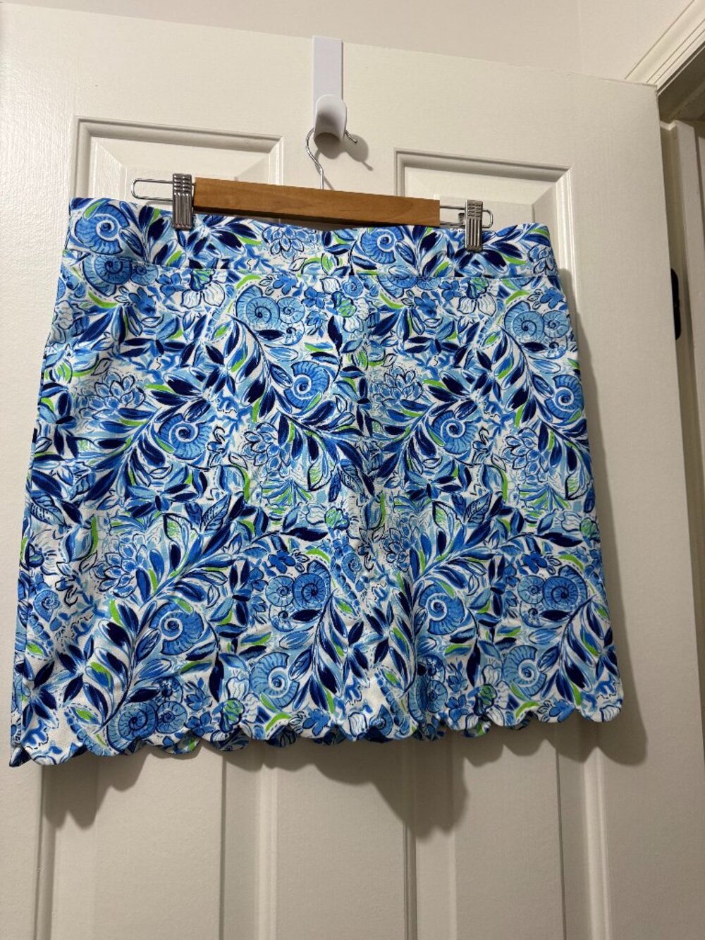 Blue White Floral Skort – Preppy Coastal Lilly Style Golf Tennis Skirt